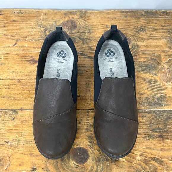 Clarks Cloudsteppers Sillian Paz Slip On Comfort Shoes Chocolate Brown, Size 7.5 - Picture 7 of 12